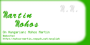 martin mohos business card
